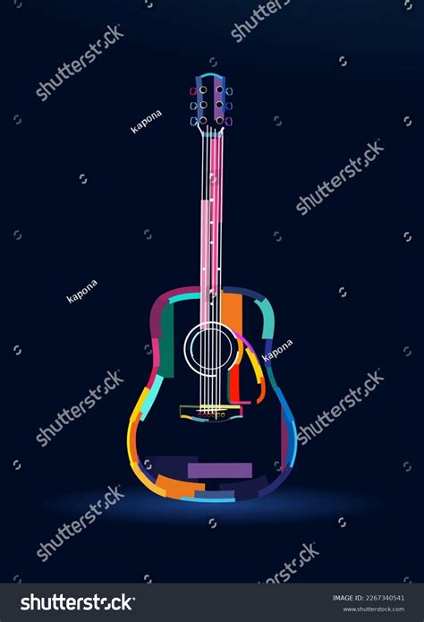 Im Genes De Acoustic Guitar Paint Im Genes Fotos Y Vectores De