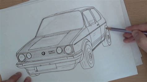 How To Draw A Golf Gti Step By Step Golf Drawing Golf Gti Drawings