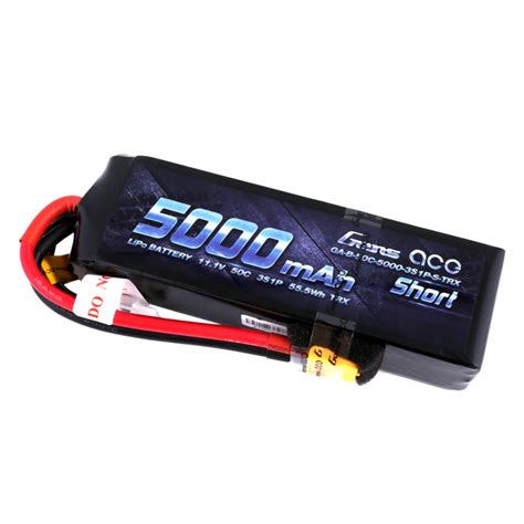 5000mAh 11 1V 50C 3S Lipo Battery XT60 Plug Shorty Pack For Traxxas E