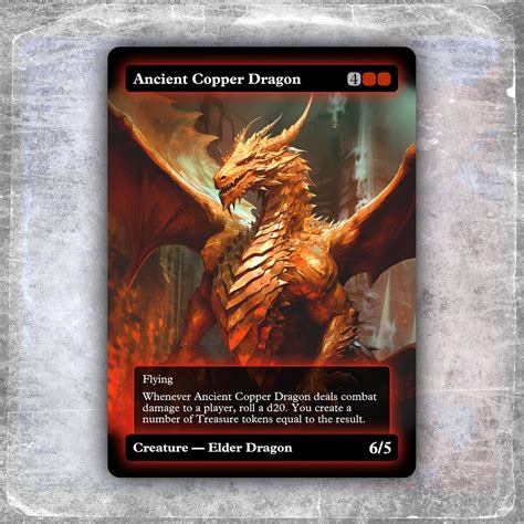 Ancient Copper Dragon 2 Alternative Custom Art No Foil Hyperion Edh