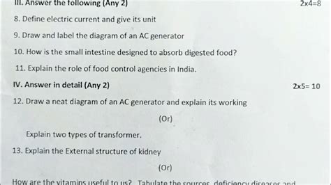 9th Std Science 2nd Midterm Original Question Paper 2022 Youtube