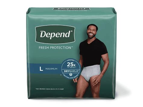 Depend Underwear for Men, Heavy Absorbency, Large, 17 Count - Walmart.com