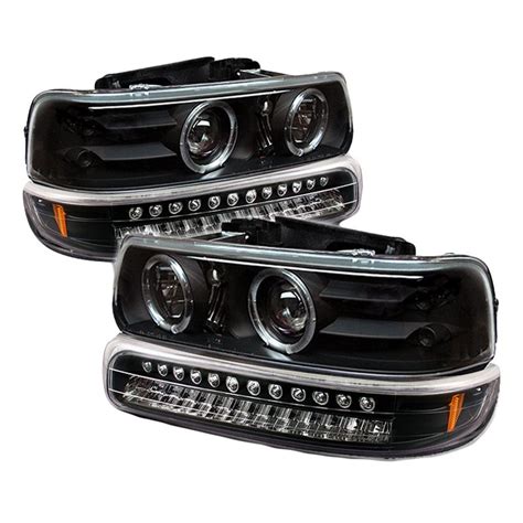 Chevy Silverado Suburban Tahoe Halo Projector Headlights Led Bu