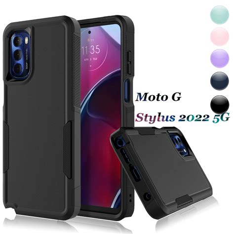 Njjex For Motorola Moto G Stylus 5G 2022 XT2215 Case 2 In 1 Hard