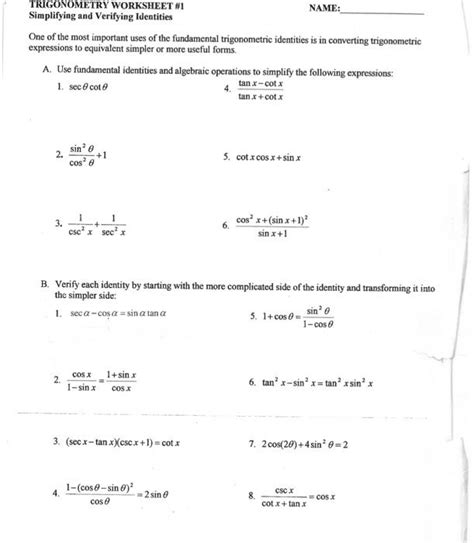 Twelfth Grade Lesson Simplifying Basic Trig Expressions Connect