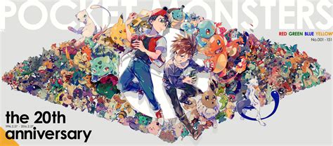 Wallpaper Illustration Anime Pok Mon Pikachu Eevee Red Pokemon