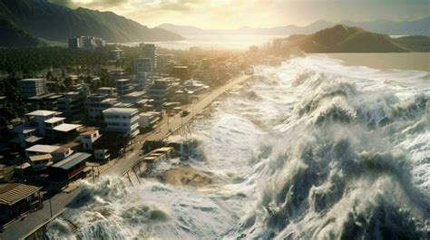 tsunami receding revealing the shocking damage 30654588 Stock Photo at ...