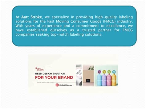 Ppt Fmcg Label Manufacturer Aart Stroke Powerpoint Presentation