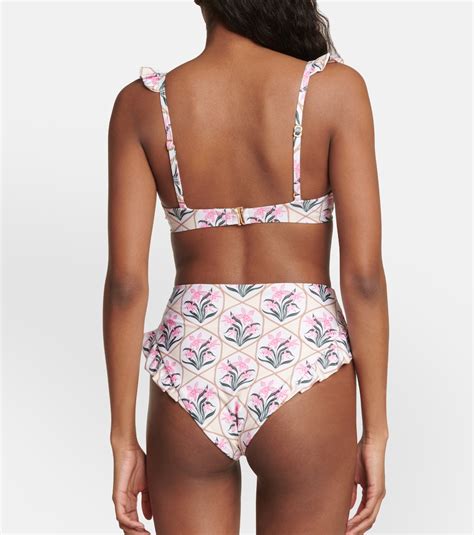 Kiwi Orquidea Floral Bikini Top In Multicoloured Agua By Agua Bendita Mytheresa