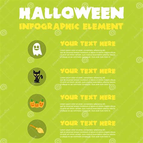 Happy Halloween Infographic Element Design Stock Vector Illustration