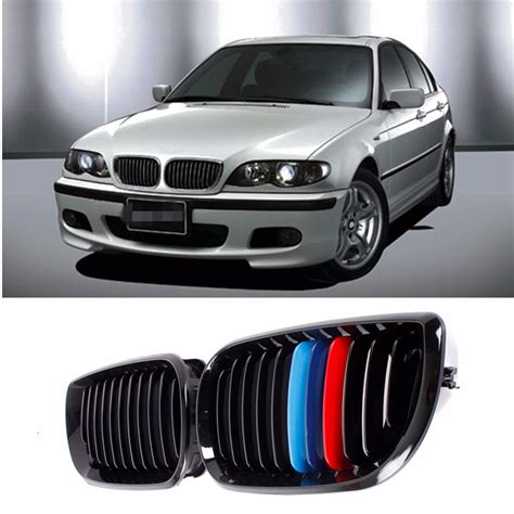 Gloss Black M Color Front Hood Sport Grille Grill For Bmw Series E