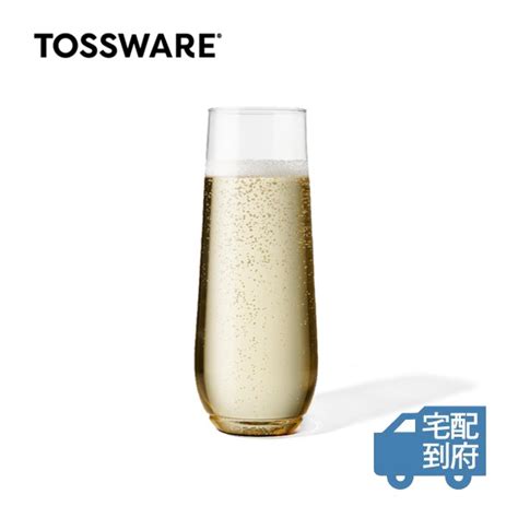 【美國 Tossware Pop】flute 9oz 香檳杯12入 全聯全電商