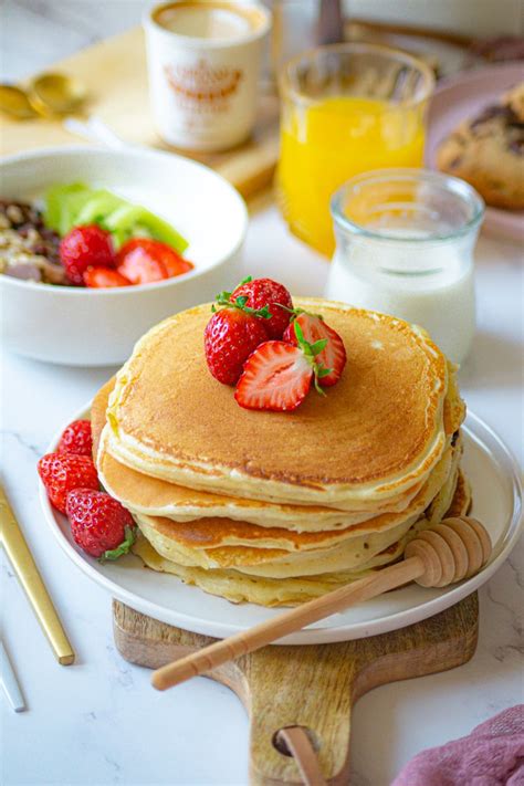 Pancakes moelleux au fromage blanc Aux délices du palais Pancakes