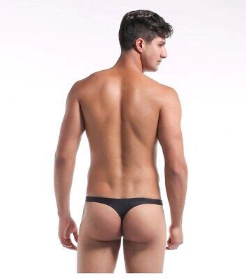 Desmiit Men Bikini Solid Swimwear Sexy Low Rise Beach Sunbathing Thongs Trunks EBay