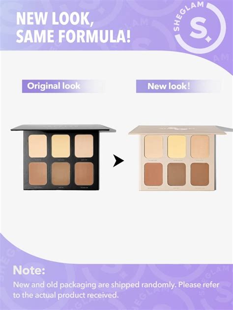 SHEGLAM Paleta De Contorno En Polvo Six Nude De Stereo Face De 6 Colores Altamente Pigmentada Y