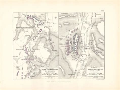 Carte Bataille Plan Bataille De Fere Champenoise And Arcis Sur Aube