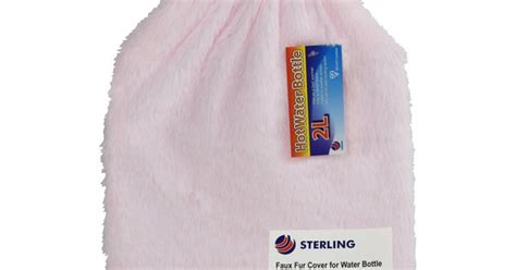 Quality Wholesale Faux Fur Cover Hot Water Bottle 2L Pink