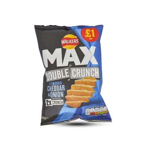 WALKERS MAX DOUBLE CRUNCH CHEDDAR & ONION 65G | WHIM