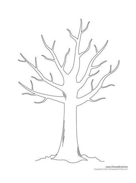 Free Printable Bare Tree Coloring Page - PiercefvBanks