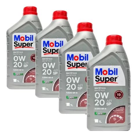 Oleo Mobil Super 0w20 Sintético Api Sp Dexos 1 4 Litros