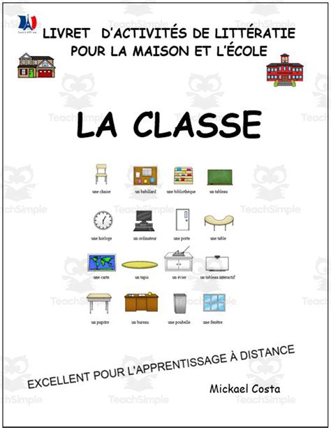 Livret dactivités de littératie et vocabulaire La classe volume 1 by