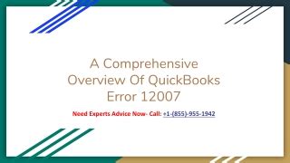 Ppt A Comprehensive Guide To Quickbooks Error Support Powerpoint