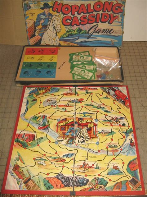 1950 Hopalong Cassidy Milton Bradley Board Game In Original Box Near Complete Ebay