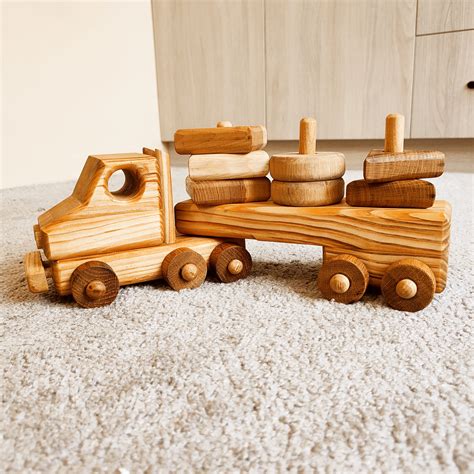 Wooden Cars Toys. Wooden Truck. Wooden Montessori Toddler Toys for 1 ...