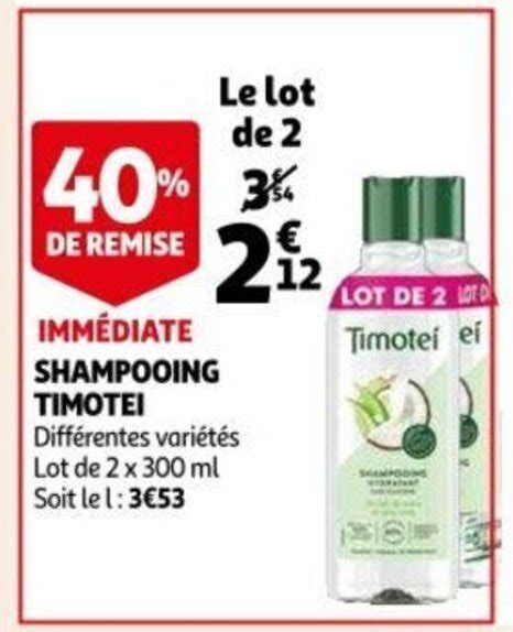 Timotei Shampooing Differentes Varietes Lot De 2 X 300ml Promotie Bij