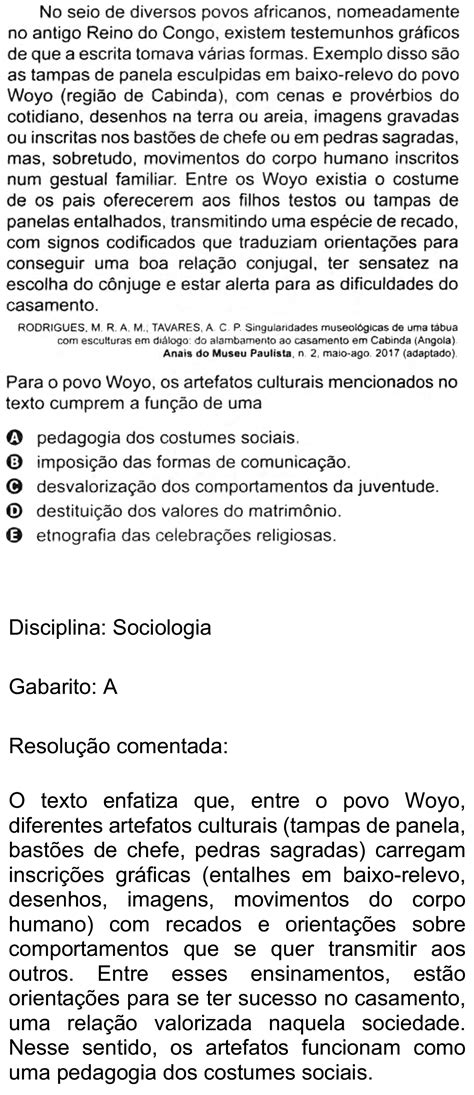 Questão ENEM 83 Azul ENEM 2021 FTD Resolve