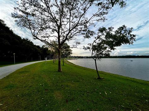 Bedok reservoir park stock image. Image of sanitised - 266561017