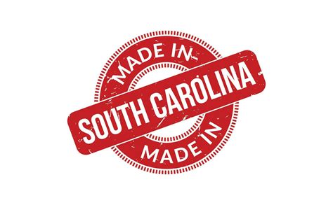 Made In South Carolina Rubber Stamp 25381372 Vector Art At Vecteezy