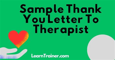 7 Unique Sample Thank You Letter To Therapist