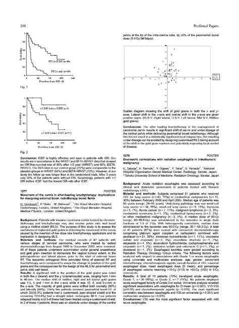 Pdf 1377 Poster Movement Of The Cervix In After Loading Brachytherapy