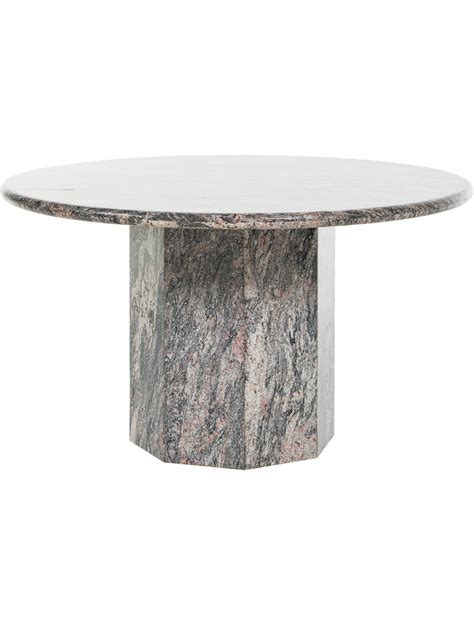 Furniture Granite Pedestal Dining Table Grey 1 Pieces Tables