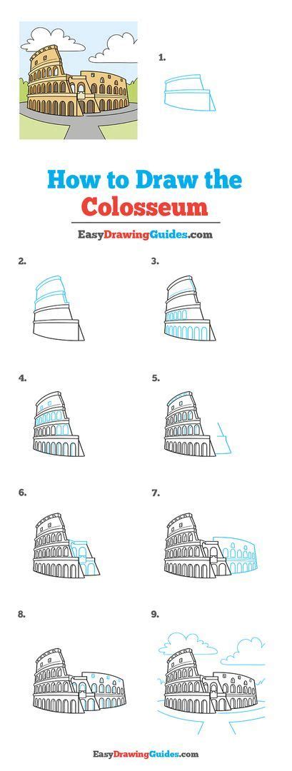 How To Draw The Colosseum Really Easy Drawing Tutorial Easy