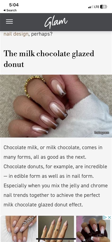 Chocolate Glazed Donuts Nail Forms Glam Nails Chrome Nails Nail