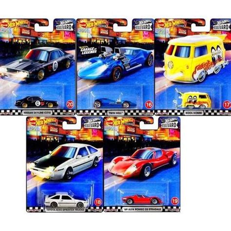 Jual Hot Wheels Boulevard Mix D Set KOOL KOMBI MOONEYES TOYOTA AE C Jakarta Barat Gensi
