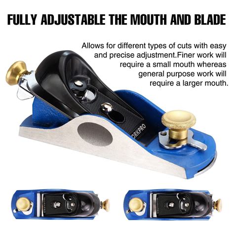 Workpro Hand Planer 6 516 Low Angle Block Plane T10a Blade Adjustable