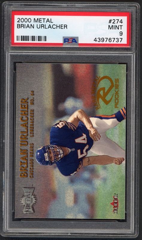 2000 Fleer Metal Brian Urlacher Chicago Bears 274 PSA 9 MINT Rookie