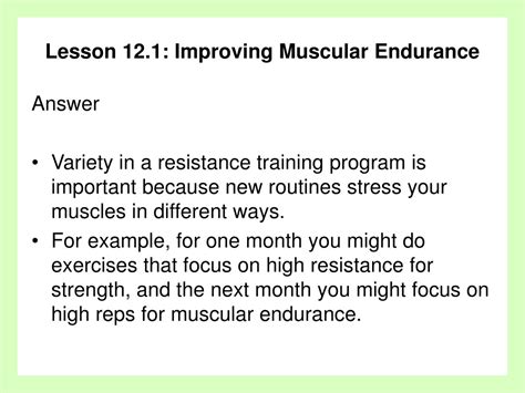 Ppt Chapter 12 Muscle Fitness Muscular Endurance And General Muscle