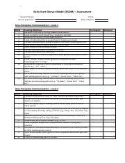 Esdm Assessment Pdf Early Start Denver Model Esdm Assessment