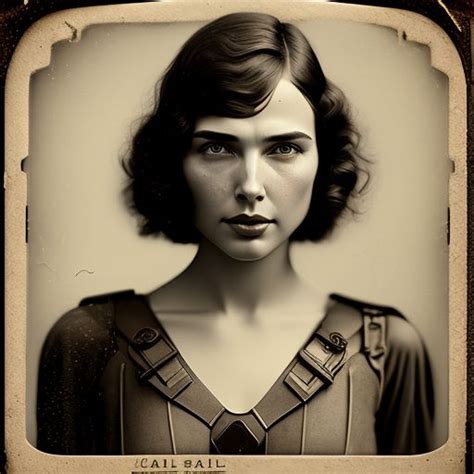 Aware Raven13 Gal Gadot 1920s Tintype Photograph Photography