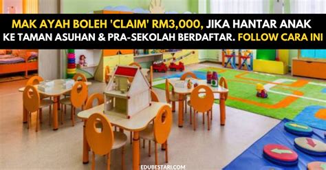 Mak Ayah Boleh Claim Rm3000 Jika Hantar Anak Ke Taman Asuhan And Pra