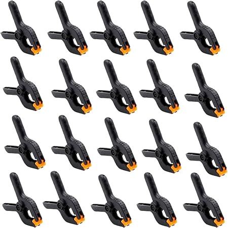 Drerio Pcs Clamps Mini Strong Spring Clamps Clips Nylon Wood Gripper