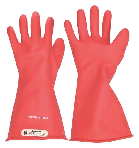 500V AC 750V DC 14 In Glove Lg Electrical Insulating Gloves 3NEC4