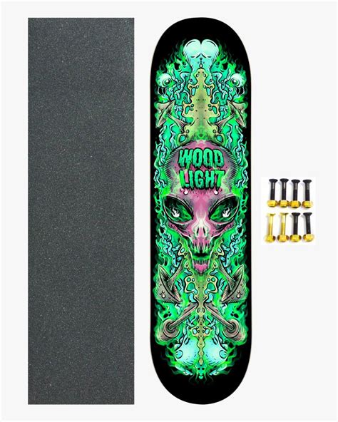 Shape Wood Light Allien Lixa E Parafusos Shape De Skate Combos