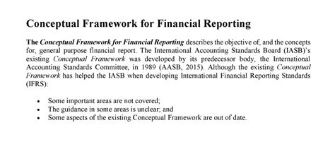 Conceptual Framework For Financial Reporting Circle Of Business