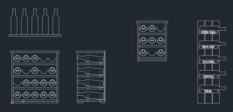 와인랙 D Ex Wine Rack Library Magnicad Cad Block Free Download