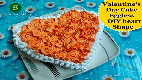 Valentine S Day Special Heart Shape Cake Easy Chocolate Cake Eggless Without Oven How To